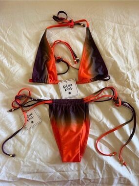 Kulani Kinis Bikini Set Coyote Kisses NWT Small Top Medium Bottom